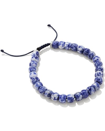 Kendra Scott Cade Oxidized Sterling Silver Beaded Bracelet - Blue