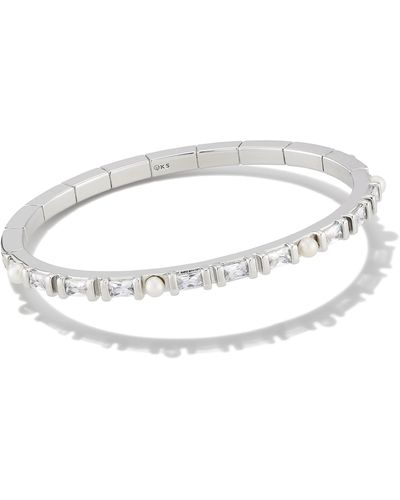 Kendra Scott Gracie Silver Bangle Bracelet - White