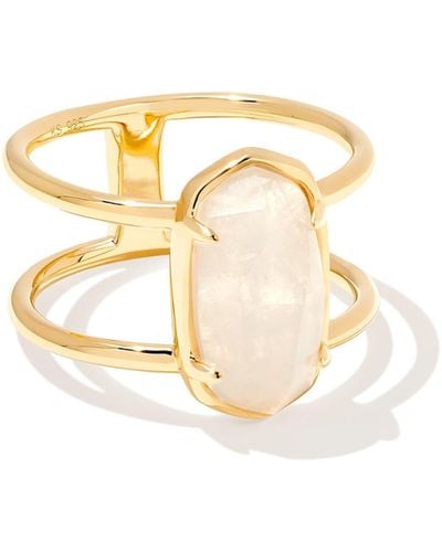 Kendra Scott Elyse 18k Gold Vermeil Double Band Ring - White