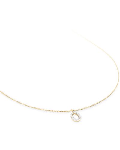 Kendra Scott Diamond Letter O Pendant Necklace - White