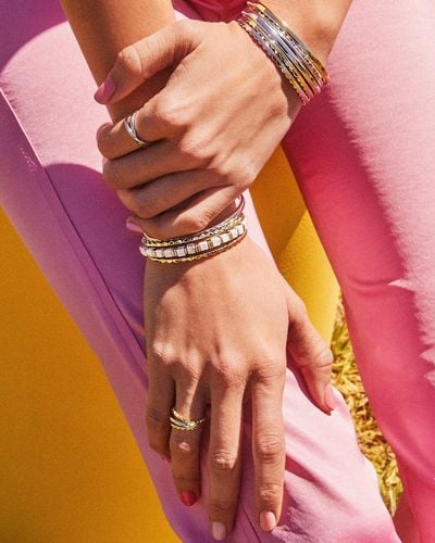 Kendra Scott Ember Gold Triple Cuff Bracelet - Pink