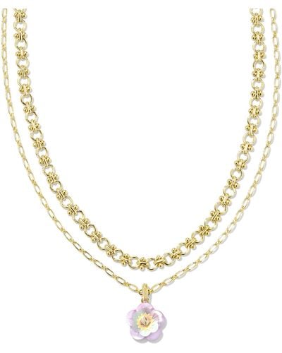 Kendra Scott Deliah Gold Multi Strand Necklace - Metallic