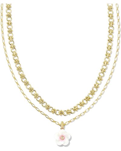 Kendra Scott Deliah Gold Multi Strand Necklace - Metallic