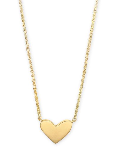 Kendra Scott Ari Heart Pendant Necklace - Metallic