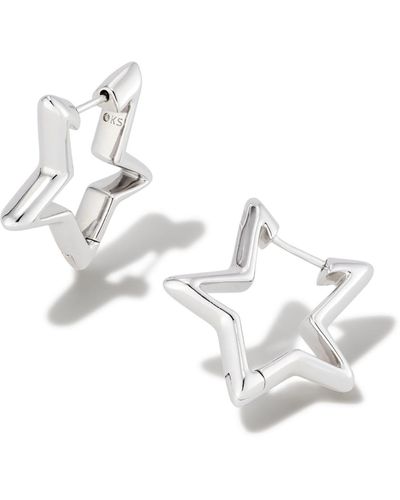 Kendra Scott Star Huggie Earrings - White