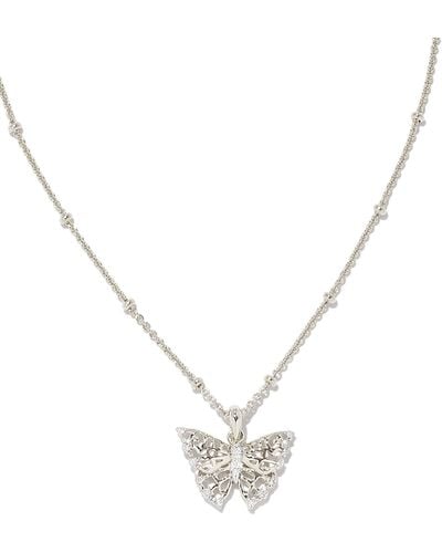Kendra Scott Delicate Butterfly Sterling Silver Pendant Necklace - Metallic
