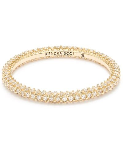 Kendra Scott Remi 14k Yellow Gold Band Ring In White Diamonds - Metallic