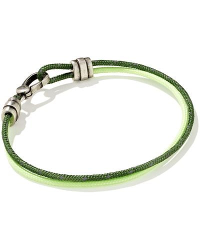 Kendra Scott Kenneth Oxidized Sterling Silver Corded Bracelet - Green