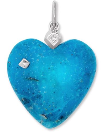 Kendra Scott Angie Carved Heart Charm - Blue