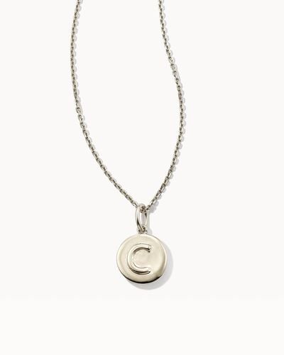 Kendra Scott Letter C Coin Pendant Necklace - Natural