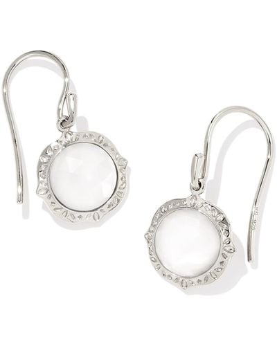 Kendra Scott Sage Sterling Silver Drop Earrings - White