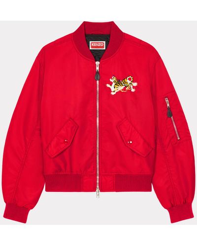 KENZO Veste bomber brodée 'Year of the Dragon' - Rouge
