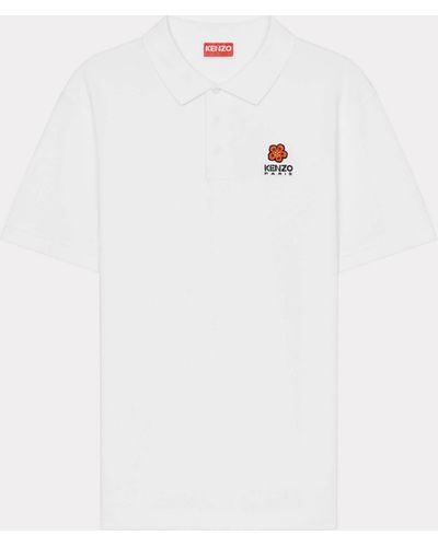 KENZO 'boke Flower' Embroidered Polo Shirt - White