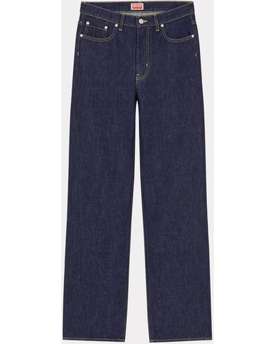 KENZO Asagao Straight Fit Jeans - Blue