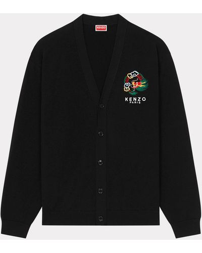 KENZO 'year Of The Dragon' Embroidered Cardigan - Black