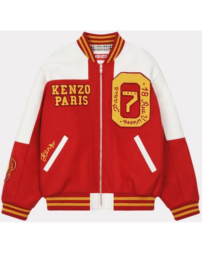 KENZO ' Tiger Academy' Varsity Jacket in White for Men | Lyst