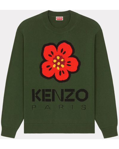 KENZO 'boke Flower' Jumper In Gots Cotton - Green