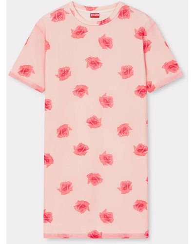 KENZO ' Rose' Double Layer Dress - Pink