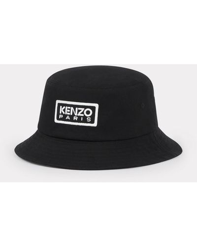 KENZO ' Tag' Cotton Sun Hat - Black