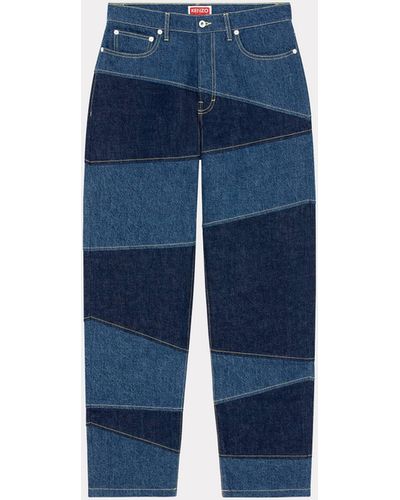 KENZO Locker sitzende Jeans ' Dazzle Stripe' - Blau