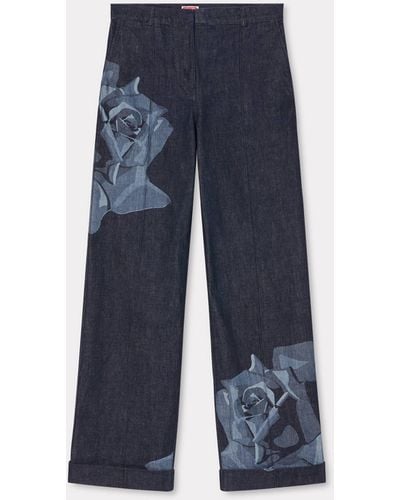 KENZO Pantalon en denim ' Rose' - Bleu