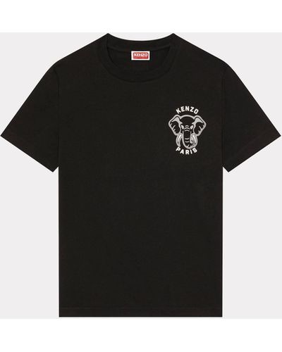 KENZO T-shirt Éléphant 'Varsity Jungle' - Noir