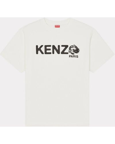 KENZO Unisex Oversize-T-Shirt "Year of the Dragon" - Weiß