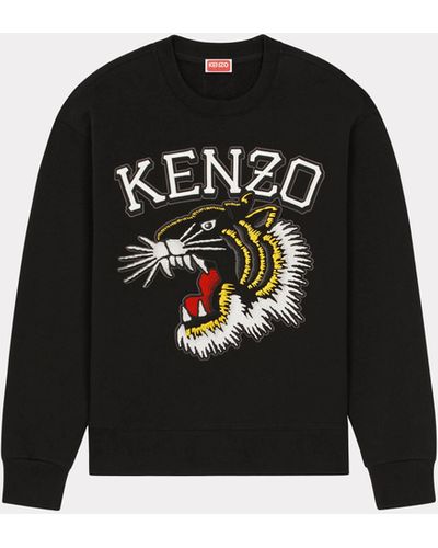 KENZO Besticktes Sweatshirt Tiger "Varsity Jungle" - Schwarz
