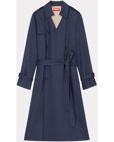 KENZO Kimono Trench Coat - Blue