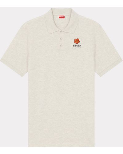 KENZO Slim Fit Poloshirt mit "Boke Flower"-Stickerei - Weiß