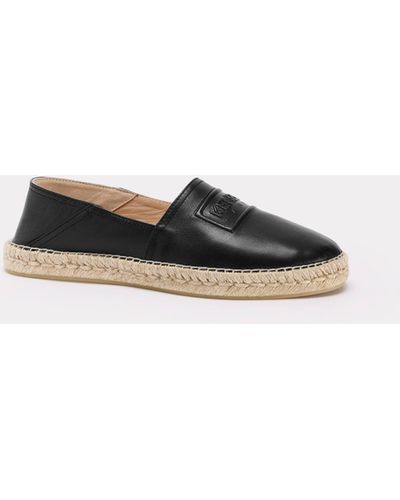 KENZO Espadrilles aus Leder " Paris" - Schwarz