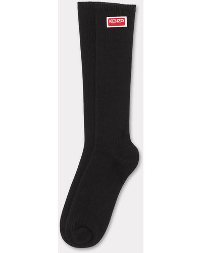 KENZO ' Tag' Cotton Socks - Black