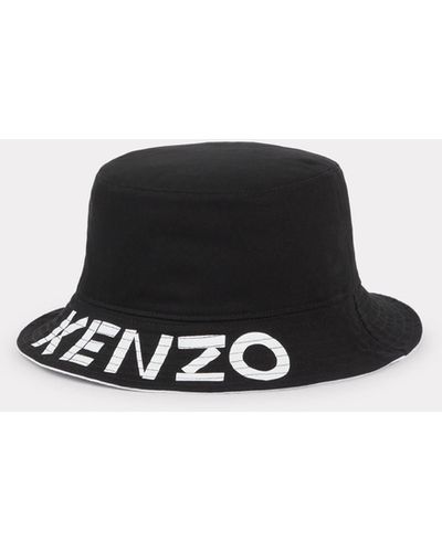 KENZO 'graphy' Reversible Cotton Bucket Hat - Black