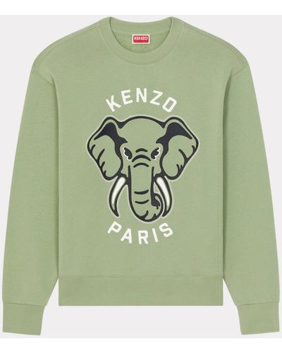 KENZO ' Elephant' Embroidered Sweatshirt - Green