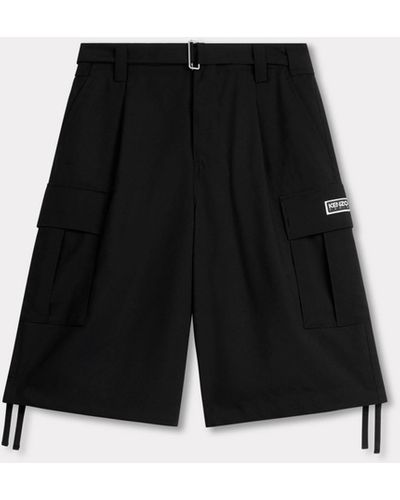 KENZO Tailored Cargo Shorts - Black