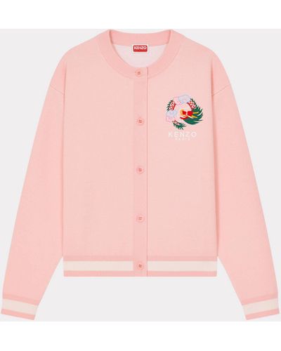 KENZO 'year Of The Dragon' Embroidered Cardigan - Pink