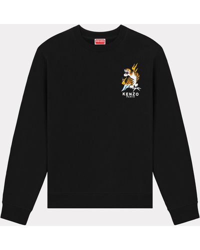 KENZO 'year Of The Dragon' Embroidered Slim-fit Sweatshirt - Black