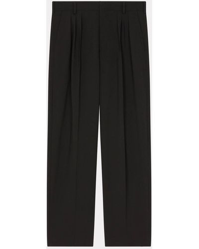 KENZO Pleated Suit Trousers - Black