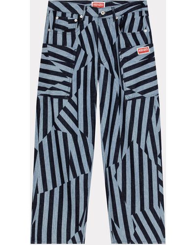 KENZO Cargo-Jeans ' Dazzle Stripe' - Blau