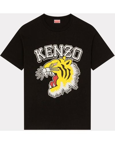 KENZO Oversize-T-Shirt "Varsity Jungle" mit Tiger - Schwarz