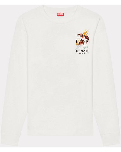 KENZO T-shirt classique à manches longues 'Year of the Dragon' - Blanc