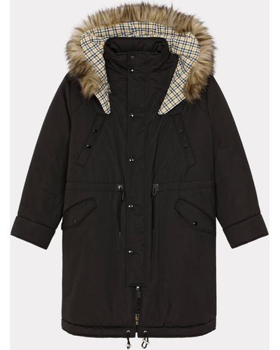 KENZO Parka With Removable Hood - Black