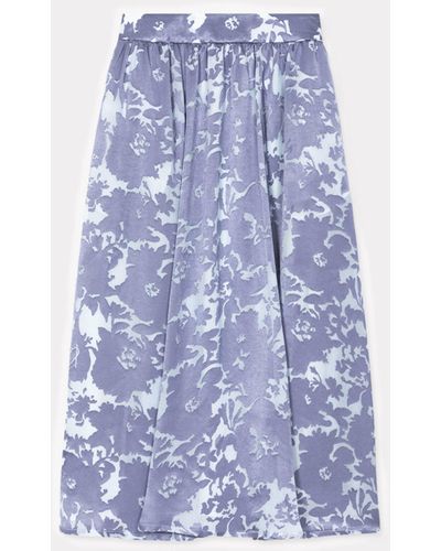 KENZO ' Flower Camo' Midi Skirt - Blue