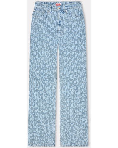 KENZO Ayame Wide Fit Jeans - Blue