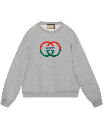 Gucci Cotton Jersey Printed Sweatshirt - Gray