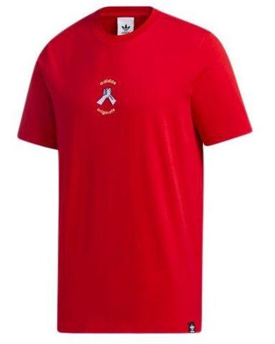 adidas Originals Mic Graphic T 1 Sports Short Sleeve - Red