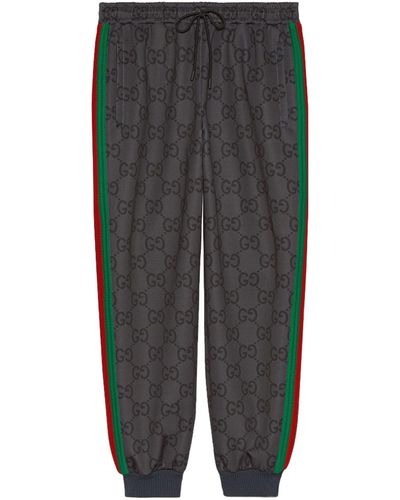 Gucci Jumbo gg jogging Pant With Web - Gray