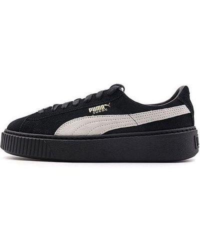 PUMA Smash Platform V2 Suede 'black White' | Lyst