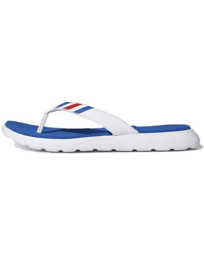 adidas Comfort Slippers White - Blue