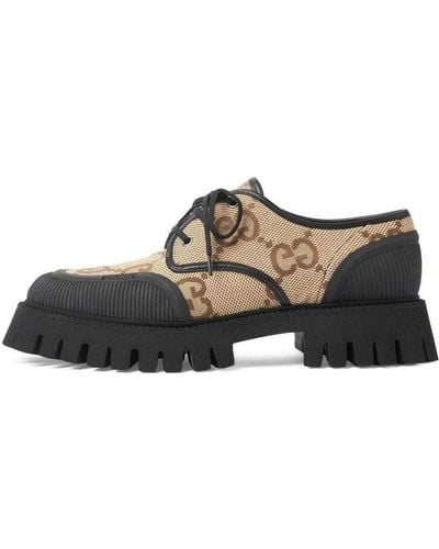 Gucci Maxi gg Lace-up Shoes - Brown
